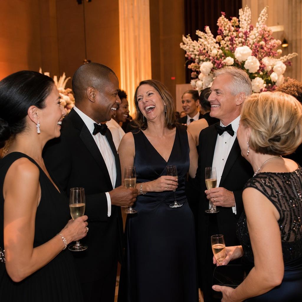 Guests celebrating together at an elegant event